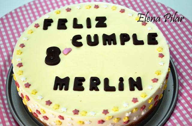 Tarta de Cuajada y Galletas por el 8º cumpleaños de Merlín (Thermomix)