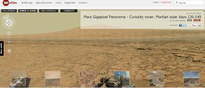 panorámica Marte Curiosity