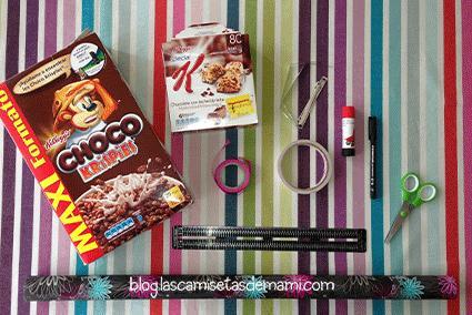 DIY: archivador reciclado de Monster High Archivador caja cereales