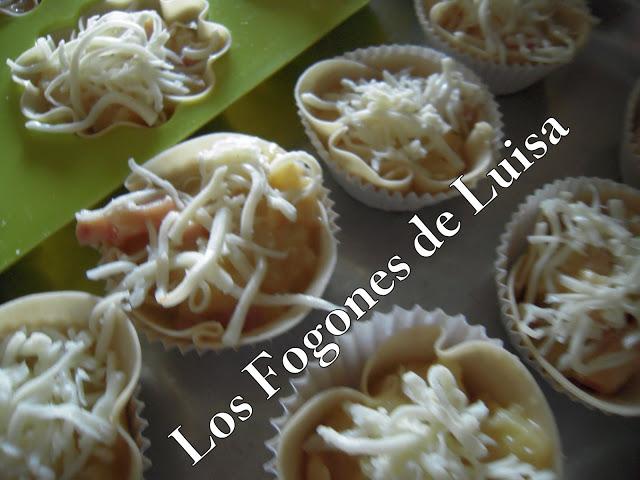 TARTALETAS DE TORTILLA Y BACON