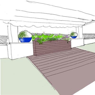 vista 01 vista 01 Ideas y Decoración en un jardín en un ático