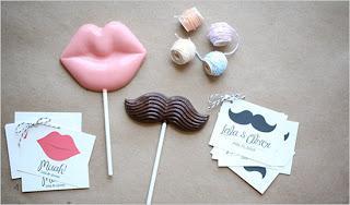 Bigotes y Labios de Chocolate para Bodas DIY