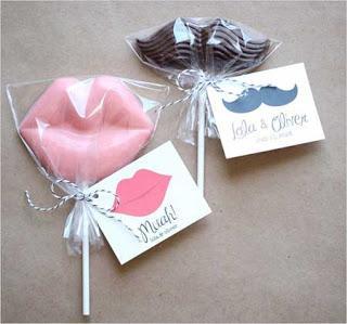 Bigotes y Labios de Chocolate para Bodas DIY