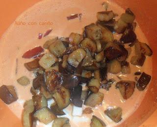 QUICHE DE BERENJENA, MOZZARELLA Y JAMÓN SERRANO