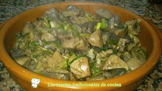 Receta de hígado de Cordero con ajos tiernos