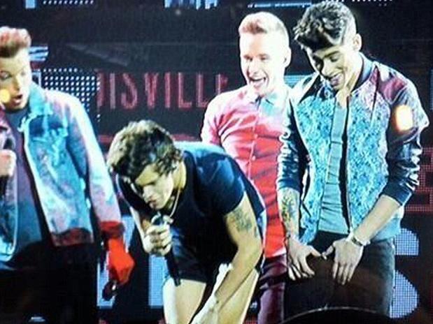 Harry Styles con los  pantalones abajo  en un concierto (VIDEO)