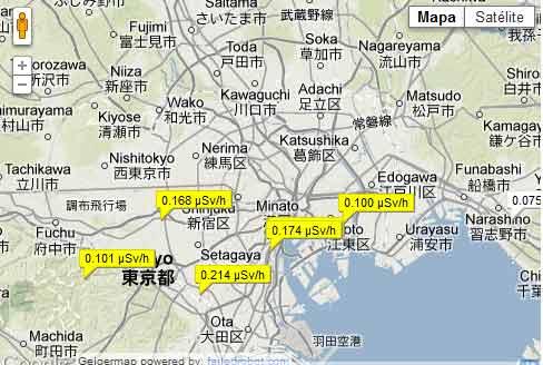 Contaminación nuclear de Fukushima en Tokyo