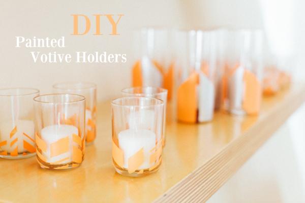 diy painted votive holders