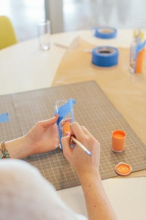 diy painted votives