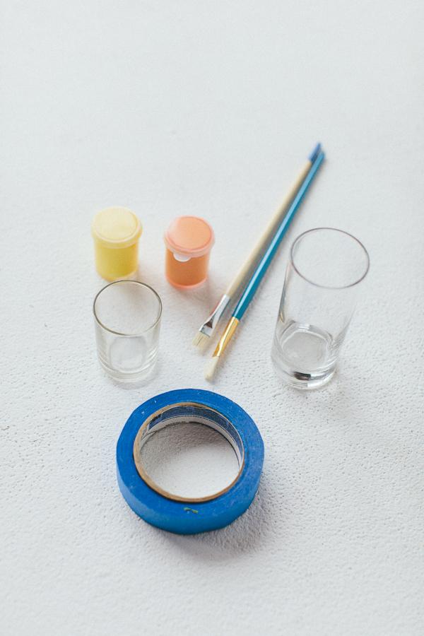 diy painted votives materials