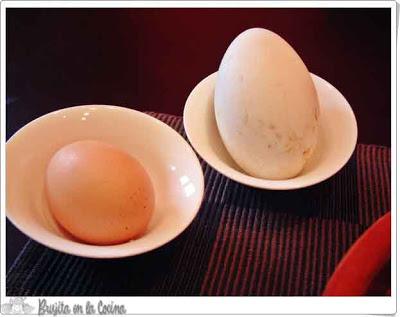 Migas con jijas y huevo de oca