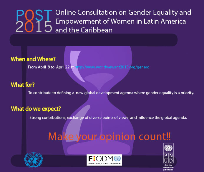 Consulta virtual: Igualdad de Género en el futuro que queremos!!