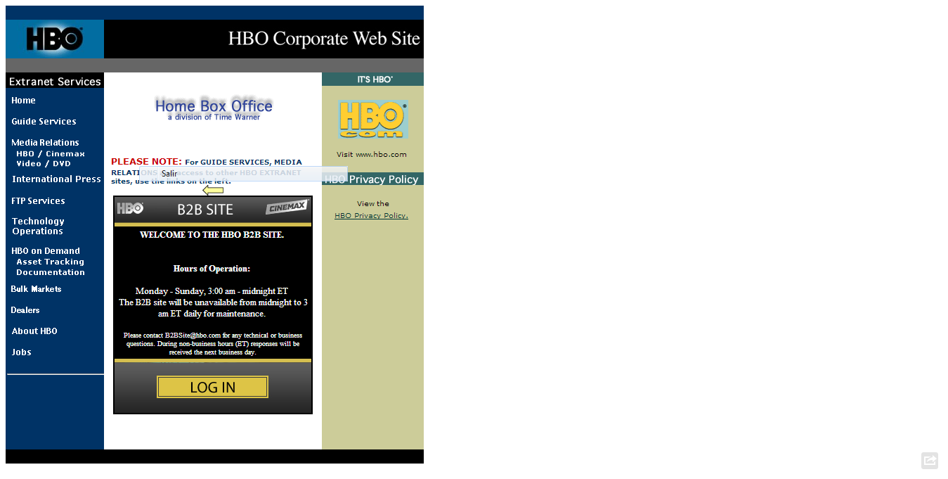 Home Box Office Corporate Web Site' - www_homeboxoffice_com