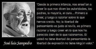 Sin José Luis Sampedro entre nosotros... hay menos libertad.