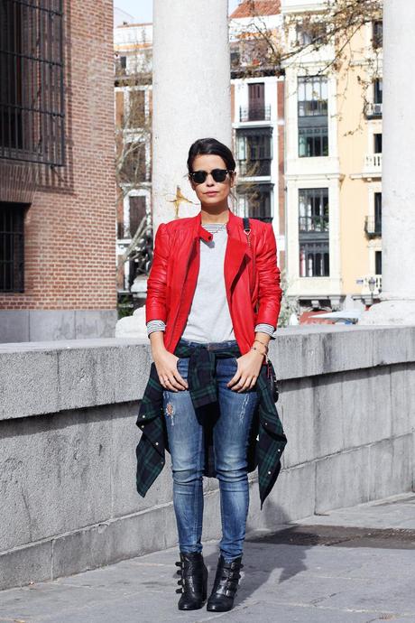 Red Biker Jacket