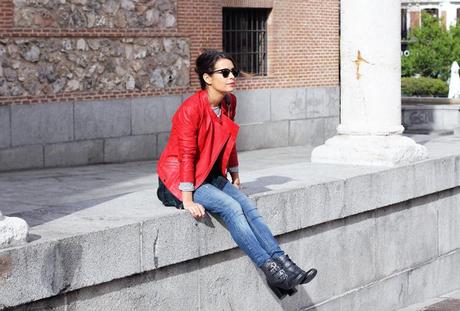 Red Biker Jacket