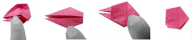 Cómo se hece un centro de flores de cerezo origami