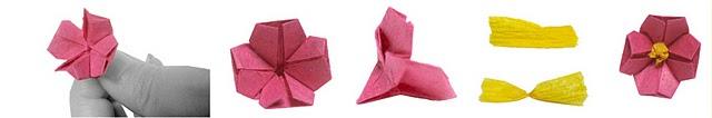 Cómo se hece un centro de flores de cerezo origami