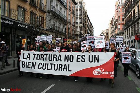 Manifestación Antitaurina “La cultura no es tortura”  (Ma...