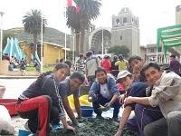 Alfombras de la I.E. Simón Bolívar para el CORPUS CHRISTI (Otuzco 2010 )