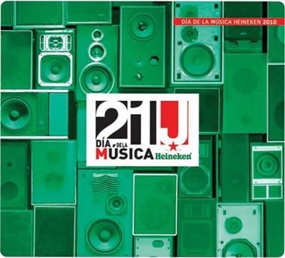Portada disco Recopilatorio Día de la Música Heineken (2010