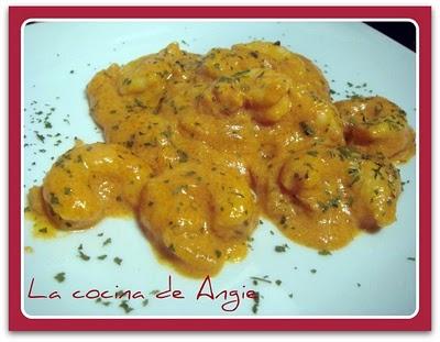 LANGOSTINOS EN CREMA