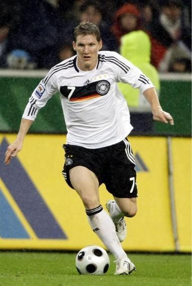 Munchengladbach Germany v Wales WCQ (1-0) 15/10/2008 Bastian Schweinsteiger (Germany) Photo Fotosports International / Action Press UK Only