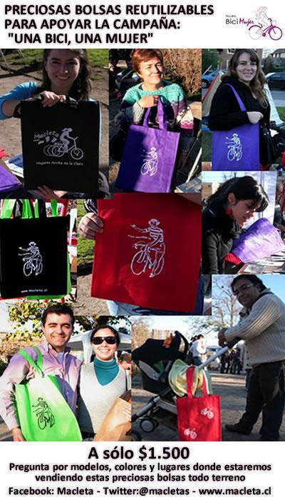 Domingo 12 de Junio lleve su bolsa reutilizable con logo top de Macleta y apoya la campaña “Una bici, una Mujer” Domingo 12 de Junio lleve su bolsa reutilizable con logo top de Macleta y apoya la campaña “Una bici, una Mujer”
