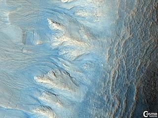 Hielo en el norte marciano