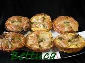 Mini quiches setas, ajetes gambas
