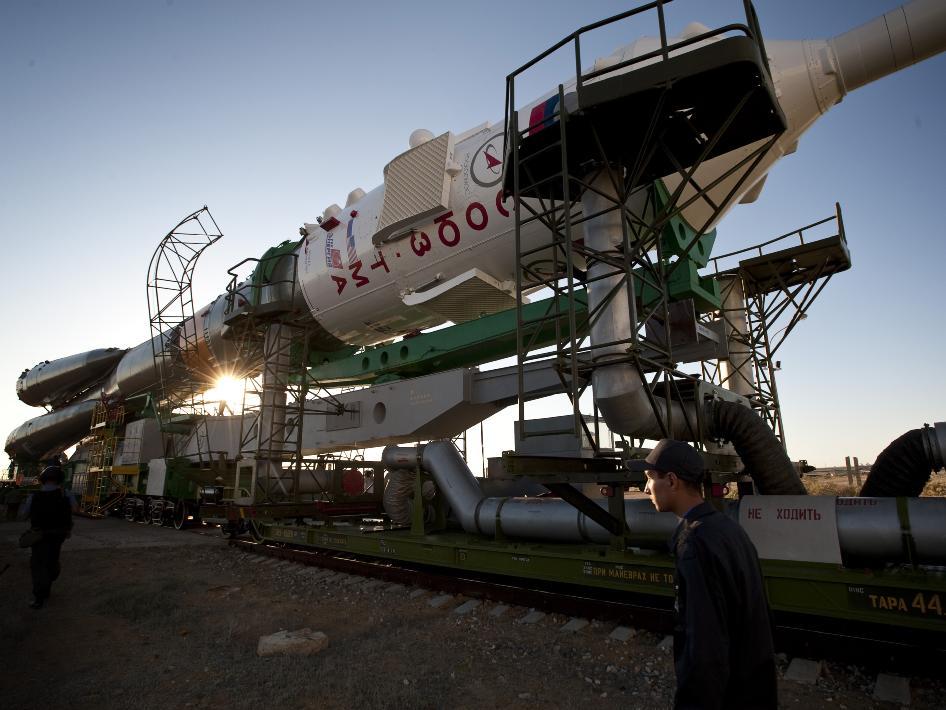 Soyuz ya se encuentra preparada para el lanzamiento de mañana