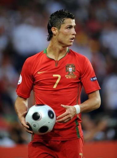 Cristiano Ronaldo Portugal Euro 2008 Portugal V Germany (2-3) Quarter Final St.Jakob Park Stadium 19/06/08 UEFA European Championships 2008 Photo Robin Parker Fotosports International