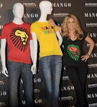 Camisetas Waka-Waka de Shakira, Unicef y Mango