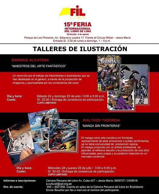 Atención señores; Talleres con  Alcatena y Taborda (Lima)