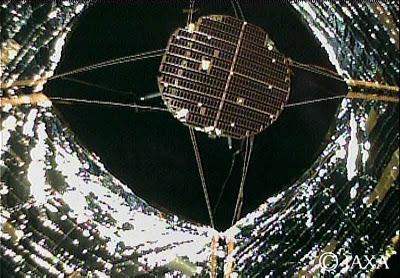 Imágenes de la vela Ikaros totalmente desplegada