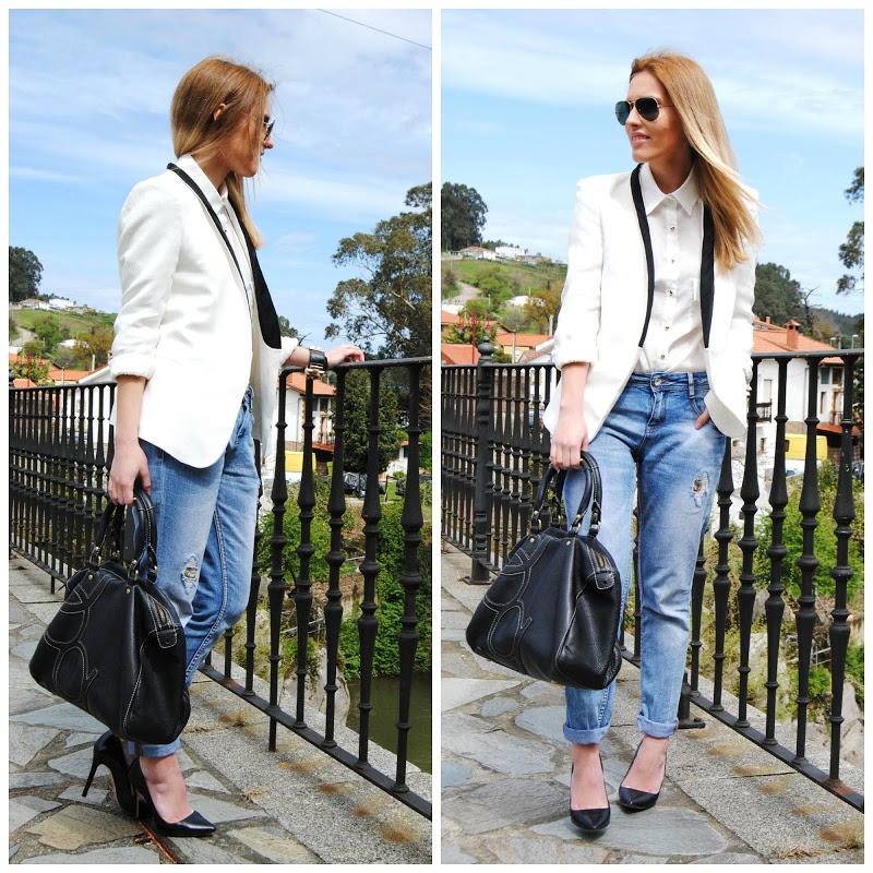 White blazer.