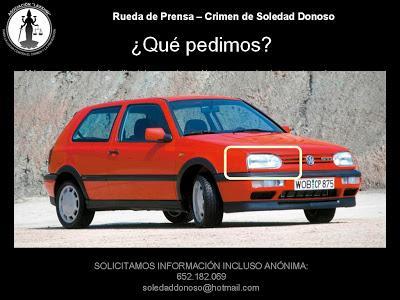 VOLKSWAGEN GOLF GTI: PIEZA FUNDAMENTAL EN EL ASESINATO DE SOLEDAD DONOSO