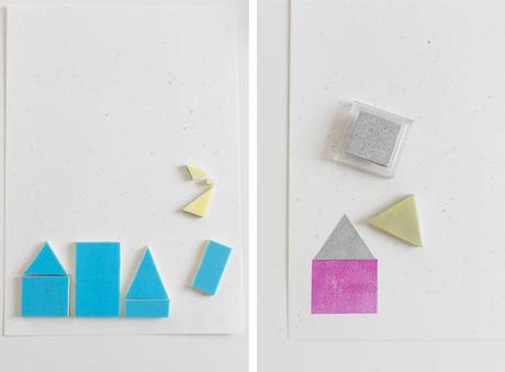 DIY CUADRO CON ESTAMPADO DE SELLOS GEOMÉTRICOS DIY CUADRO CON ESTAMPADO DE SELLOS GEOMÉTRICOS