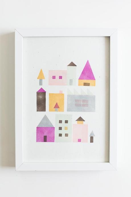 DIY CUADRO CON ESTAMPADO DE SELLOS GEOMÉTRICOS DIY CUADRO CON ESTAMPADO DE SELLOS GEOMÉTRICOS