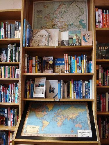 Maps and guidebooks at the Travel Bookshop