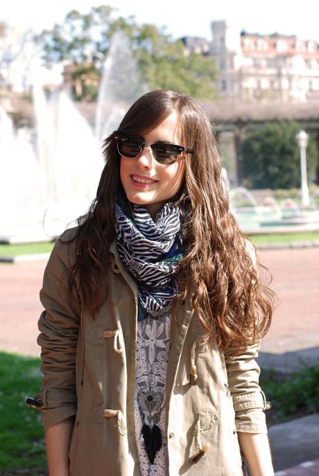 White lace and ripped jeans