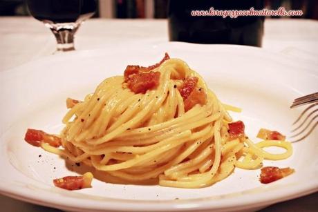 IMG 5683mr Spaghetti a la carbonara con guanciale y pecorino