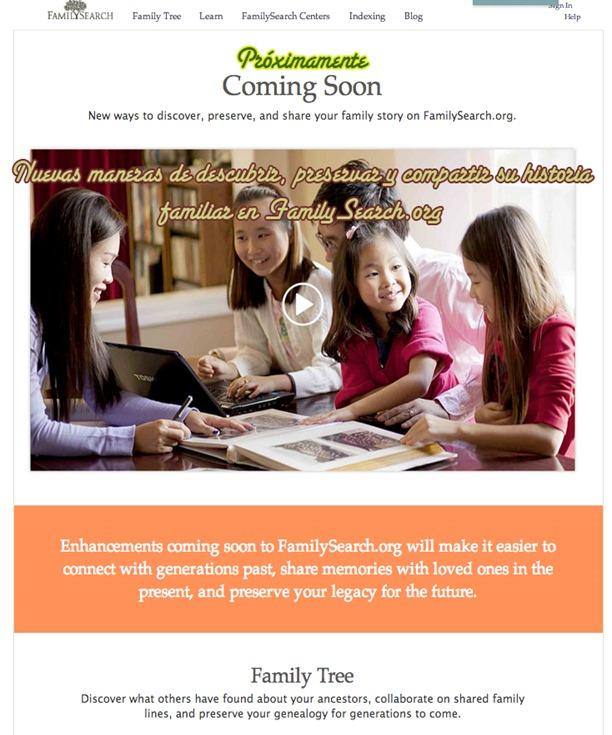 Bienvenida FamilySearch