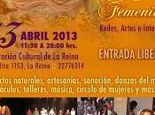 Programa Festivalde Artes Femeninas, Sab. Abril, Centro Cultural Reina