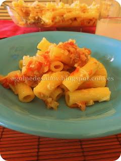 Tortiglioni con atún y tomate