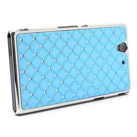 Bling Diamond carcasa Xperia Z azul claro