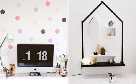 decoraciones en la pared con washi tapes