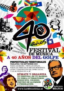 Bases oficiales del Festival 40 años de Resistencia, Lucha y Construcción: