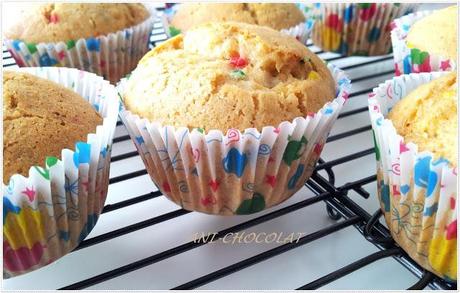 Cupcakes de nata montada y nueces caramelizadas