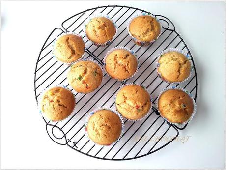 Cupcakes de nata montada y nueces caramelizadas